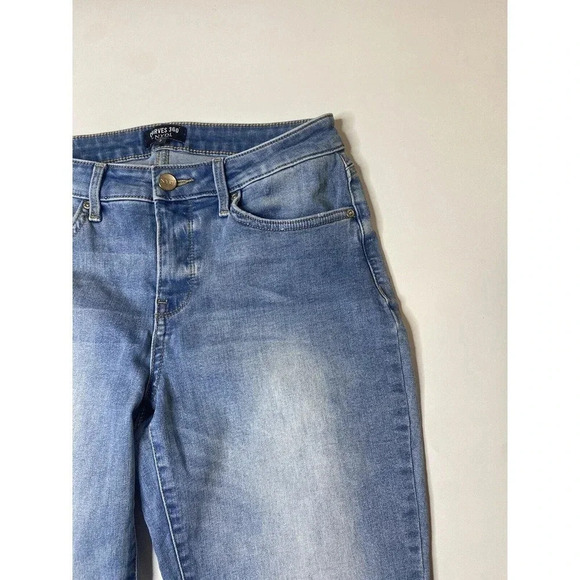 Curves 360 By NYDJ Shape Slim Straight Jeans With Side Slits - Size 2 Regular - Picture 3 of 8